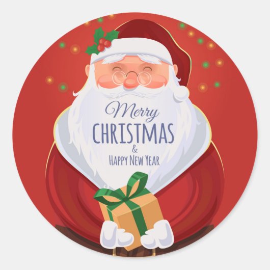 kerstcadeauSticker voor kerstmis Ronde Sticker (Voorkant)