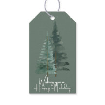 Kerstcadeautag | Groene verpakkingstag set
