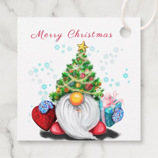 Kerstcadeautag Kabouter Bedankjes Labels (Achterkant)