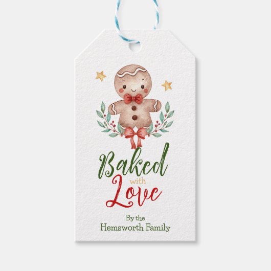 Kerstcadeautag, Kerstkrans-tag Cadeaulabel (Voorkant)