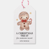 Kerstcadeautag met man van gemberkoek cadeaulabel (Voorkant)