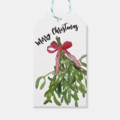 Kerstcadeautag met maretak cadeaulabel (Voorkant)