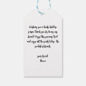 Kerstcadeautag met maretak cadeaulabel (Achterkant)