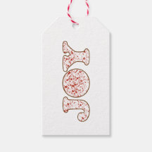 Kerstcadeautag met vrolijkheid