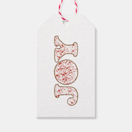 Kerstcadeautag met vrolijkheid cadeaulabel