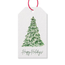 Kerstcadeautag met waterverf | Kersttag met waterv
