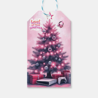 Kerstcadeautag voor gamers cadeaulabel
