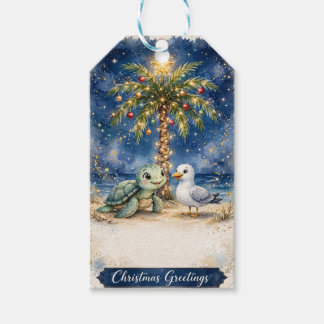 Kerstcadeautags Zeeschildpad Cadeaulabel