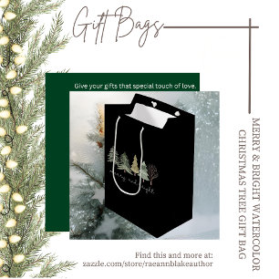 Kerstcadeautas Merry and Bright Medium Cadeauzakje