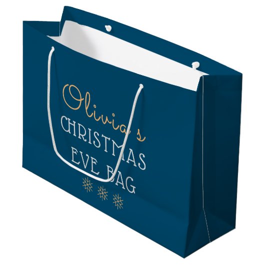 kerstcadeautas personaliseren met naam groot cadeauzakje (Voorkant Gekanteld)