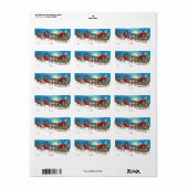 kerstcadeautassen etiket (Full Sheet)