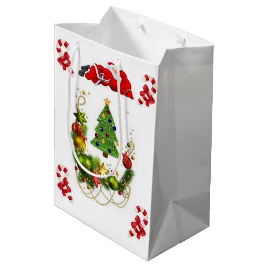 Kerstcadeautassen Medium Cadeauzakje (Achterkant Gekanteld)