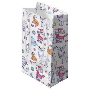 Kerstcadeautassen met Sinterklaas en kerstdieren Klein Cadeauzakje