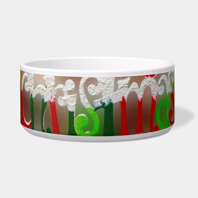 kerstcadeautje Bowl Voerbakje (Voorkant)