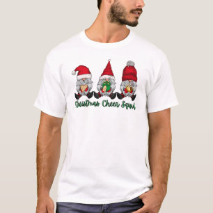 kerstcadeautje Cheer Squad gnomen koekje coca red T-shirt