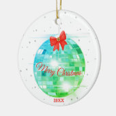 kerstcadeautje Disco Ball Merry Fun Greep Keramisch Ornament (Links)