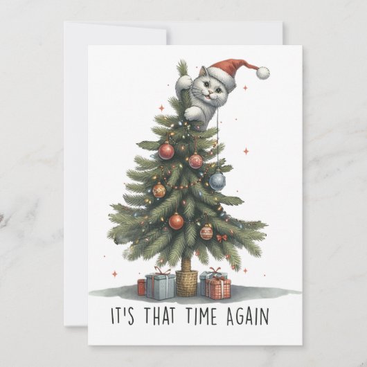 Kerstcadeautje, het is weer die tijd kaart (Voorkant)