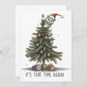 Kerstcadeautje, het is weer die tijd kaart (Voorkant / Achterkant)