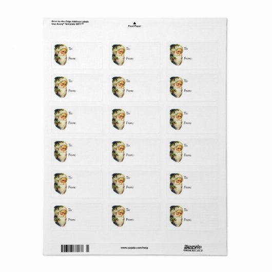  kerstcadeautje Label (Full Sheet)