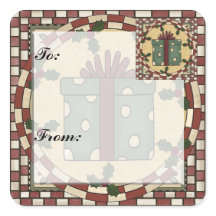 kerstcadeautje Label sticker