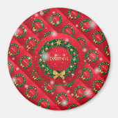 kerstcadeautje met feestdagen magneet (Voorkant)