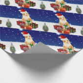 kerstcadeautje met kerstcadeau cadeaupapier (Hoek)