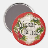  kerstcadeautje met mooi kerstfeest magneet (Voorkant / Achterkant)