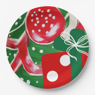 kerstcadeautje papieren bordje