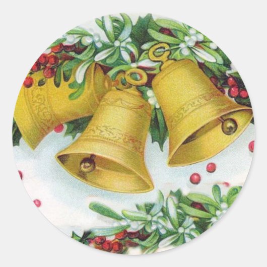 kerstcadeautje ronde sticker (Voorkant)