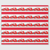 kerstcadeautje / Slaapkerstman Cadeaupapier (Vlak)