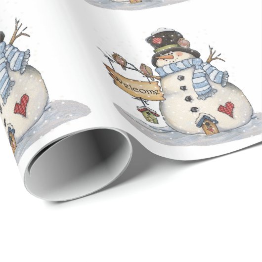 kerstcadeautje / Snowman Cadeaupapier (Rol Hoek)