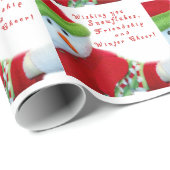 kerstcadeautje / Snowman / Winter Cheer Cadeaupapier (Rol Hoek)