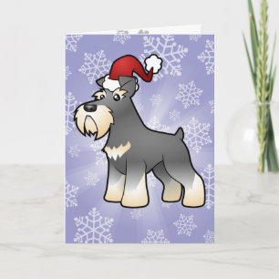 kerstcadeautje/standaard/miniatuur Schnauzer Feestdagen Kaart
