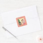 kerstcadeautje voor feestdagen - Aangepaste naam Vierkante Sticker (Envelop)