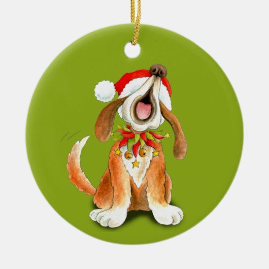 kerstcadeautje voor kerstcadeautjes voor zingende keramisch ornament (Voorkant)