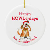 kerstcadeautje voor kerstcadeautjes voor zingende keramisch ornament (Achterkant)