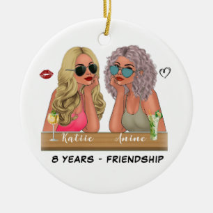 kerstcadeautje voor vrienden - persoonlijk keramisch ornament