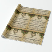 kerstcadeautjes Carol Script Print Cadeaupapier (Uitgerold)