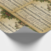 kerstcadeautjes Carol Script Print Cadeaupapier (Hoek)