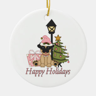 kerstcadeautjes en -kaarten keramisch ornament
