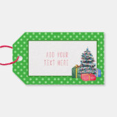 kerstcadeautjes en pokadots Label Cadeaulabel (Achterkant Horizontaal)