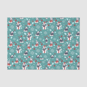 kerstcadeautjes en snowflakes tissuepapier