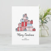 kerstcadeautjes feestdag Kaart (Staand voorkant)