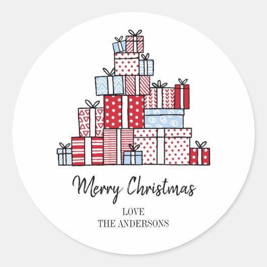 kerstcadeautjes feestdag Sticker (Voorkant)