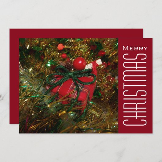 kerstcadeautjes feestdagenkaart (Voorkant / Achterkant)