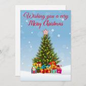 kerstcadeautjes feestdagenkaart (Voorkant / Achterkant)