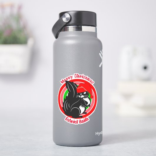 kerstcadeautjes , gepersonaliseerde naam sticker (HydroFlask)
