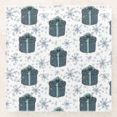 kerstcadeautjes glazen onderzetter (Voorkant)