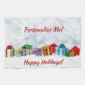 Kerstcadeautjes Happy Holiday Theedoek (Horizontaal)