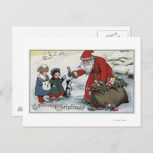 kerstcadeautjes, kerstkerstkerstkerstkerstkerstker feestdagenkaart (Voorkant / Achterkant)